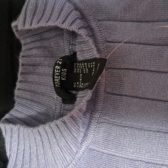 New Forever 21 kids Lilac sweater top. Size 13/14 - Picture 2 of 3